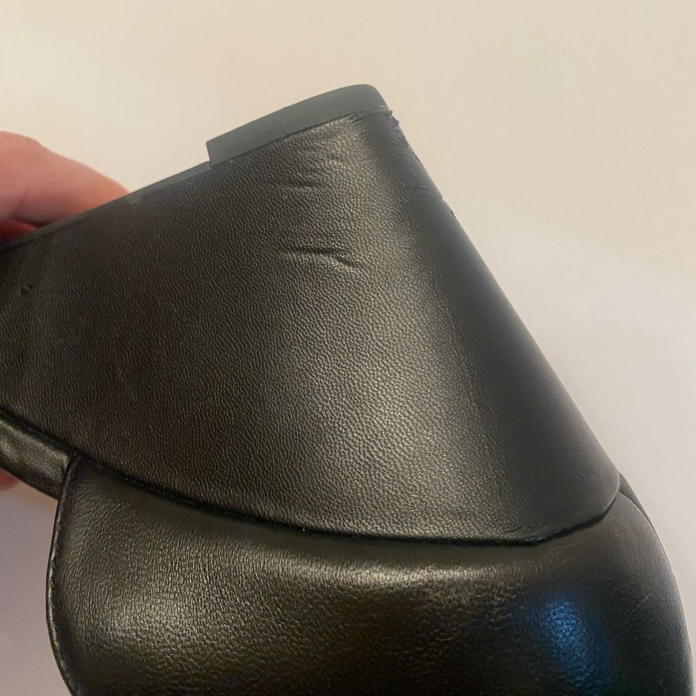 Franco Sarto Black Leather Upper Wedge Heel Women’s size 9.5, Black support Heel - Picture 10 of 14